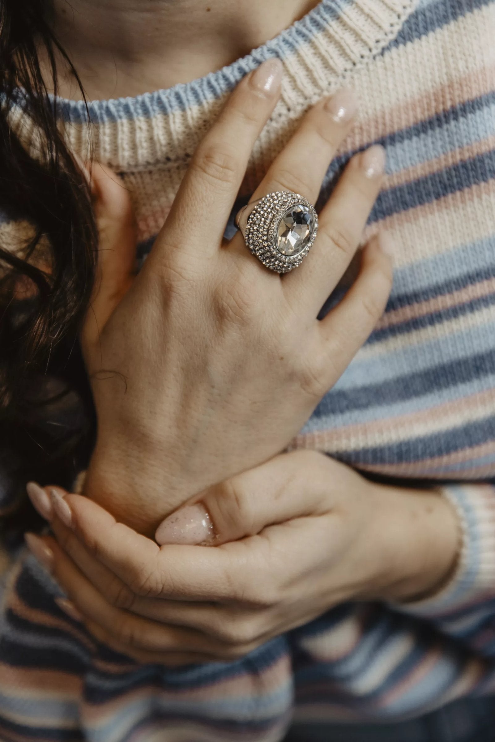 Stor Ring med Bling Silver från Camicia - framsida | Lilla Hem