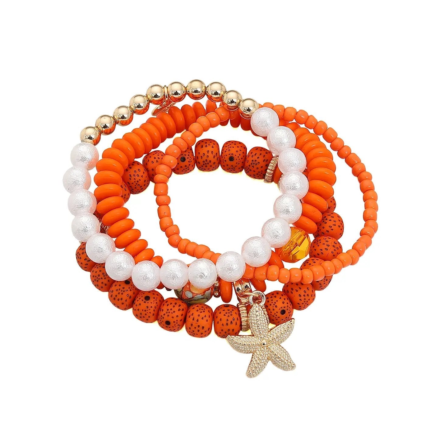 Armband Coral-Four i Coral från Gemini - framsida | Lilla Hem