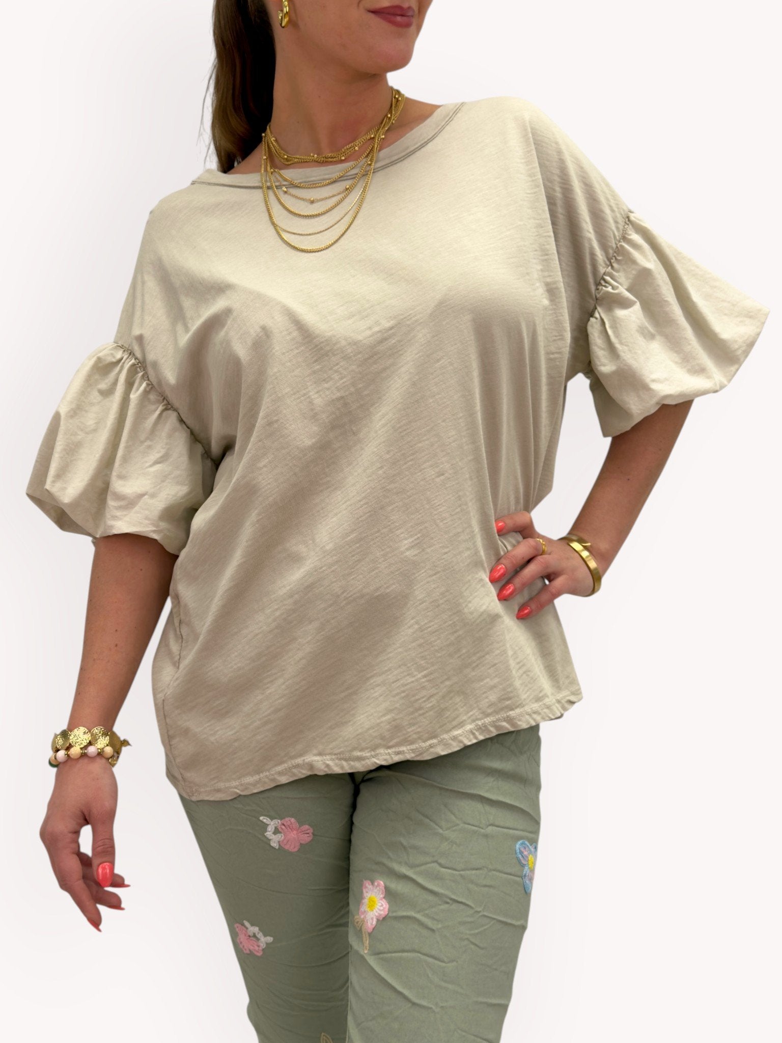 T-Shirt med Volymärm | Lilla Hem