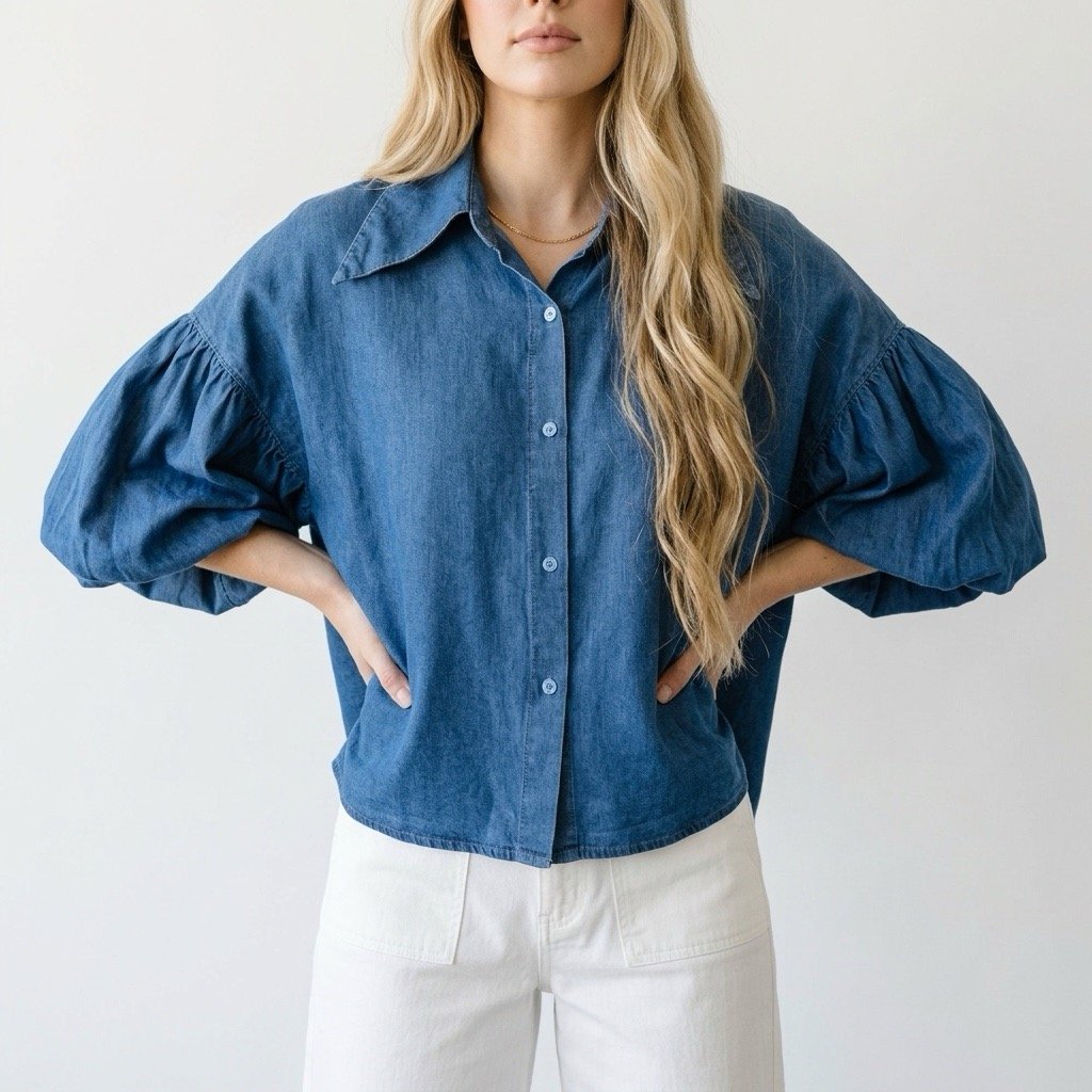 Blus med Ballongärm | Lilla Hem