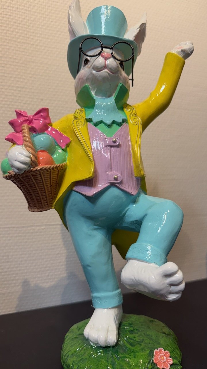 Kanin med Korg Färgglad | Lilla Hem