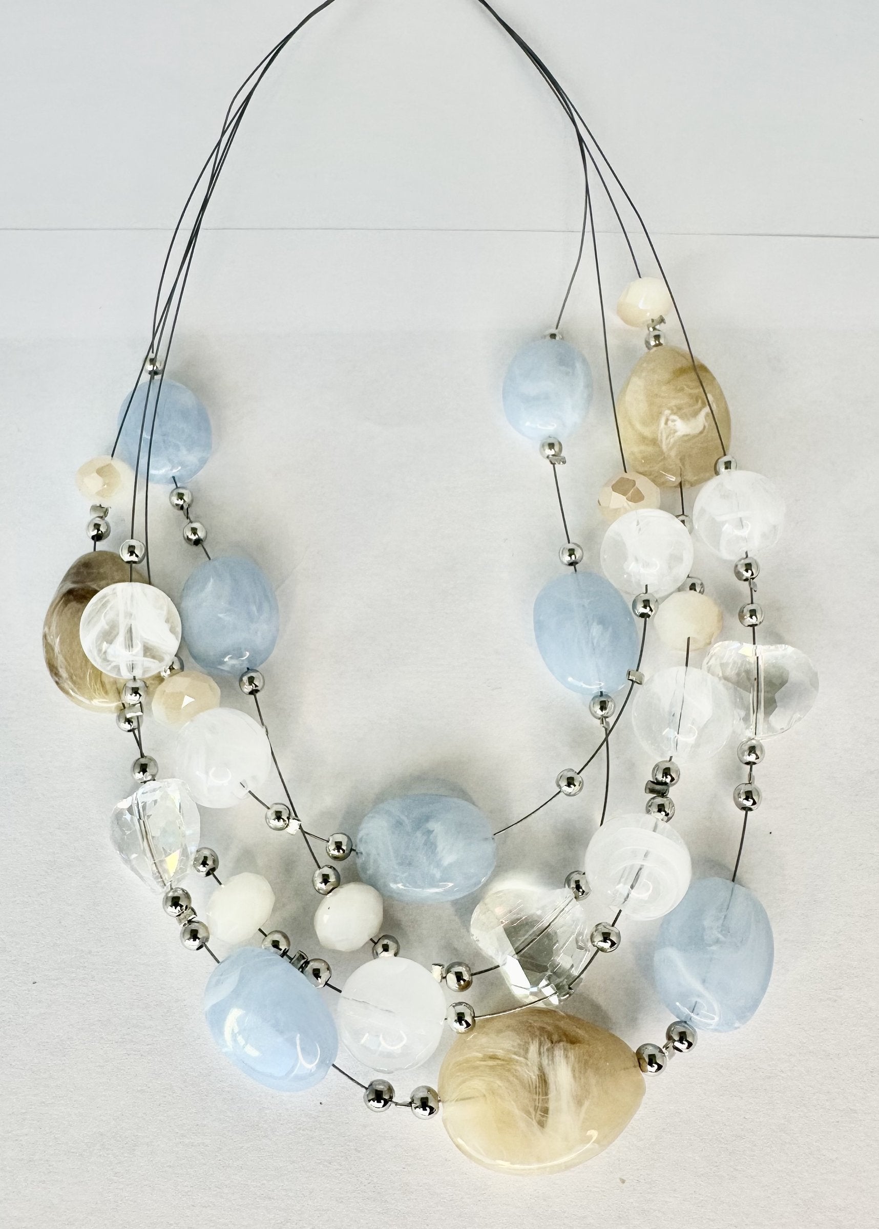 Halsband Mix Ljusblå/beige/vit | Lilla Hem