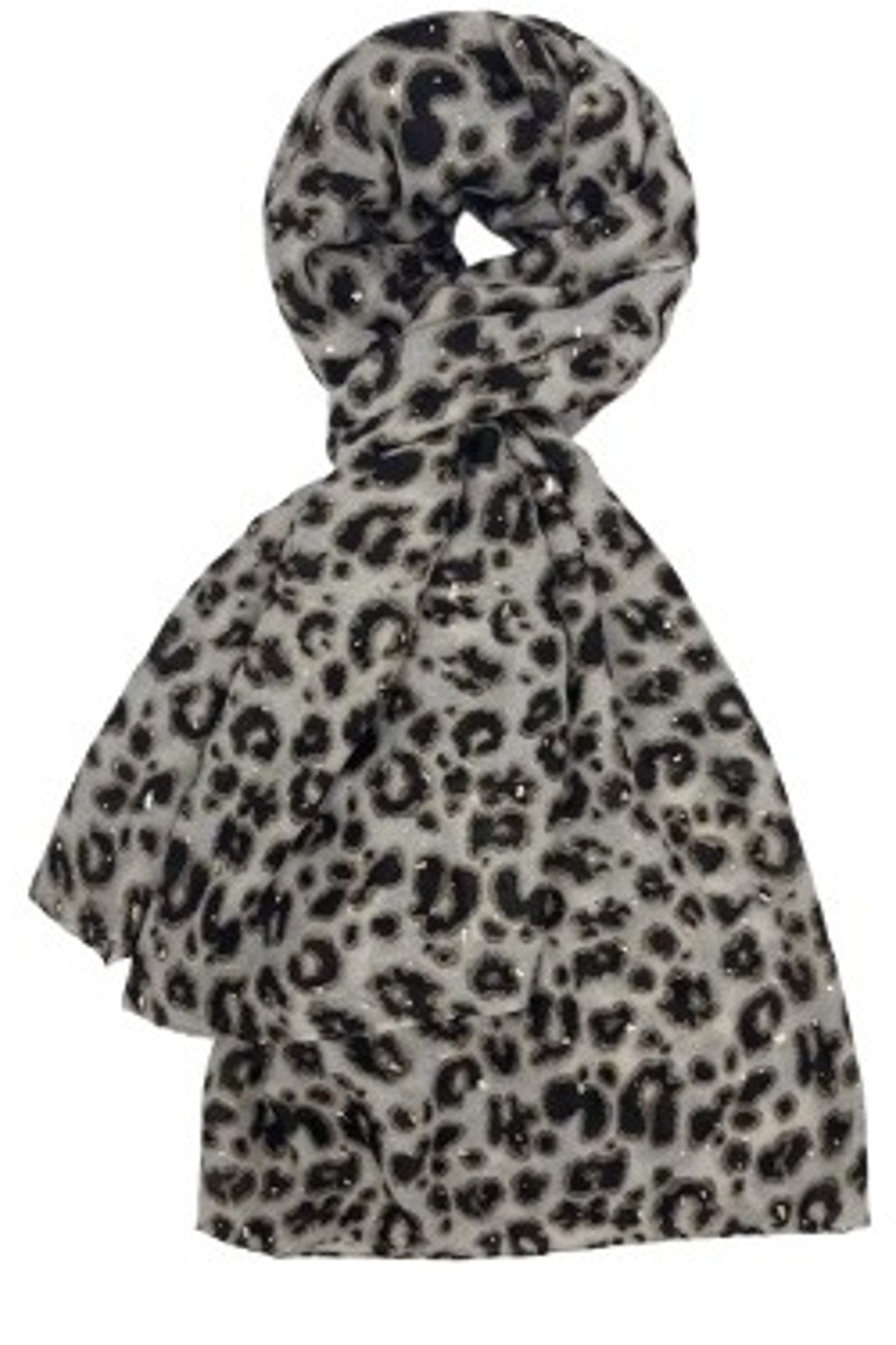 Scarf med leopardmönster vikt och presenterat mot vit bakgrund | BEST ANGEL | Lilla Hem
