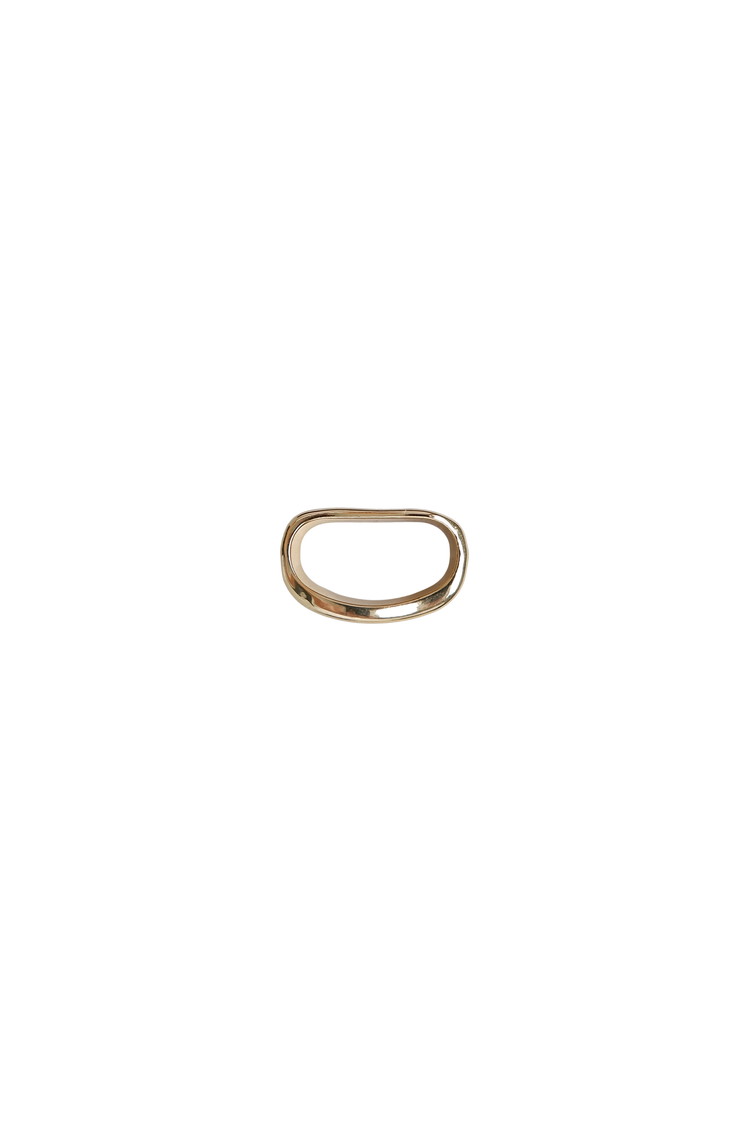 Guldtonerad D-ringformad scarf ring fotograferad framifrån mot vit bakgrund | Black Colour | Lilla Hem